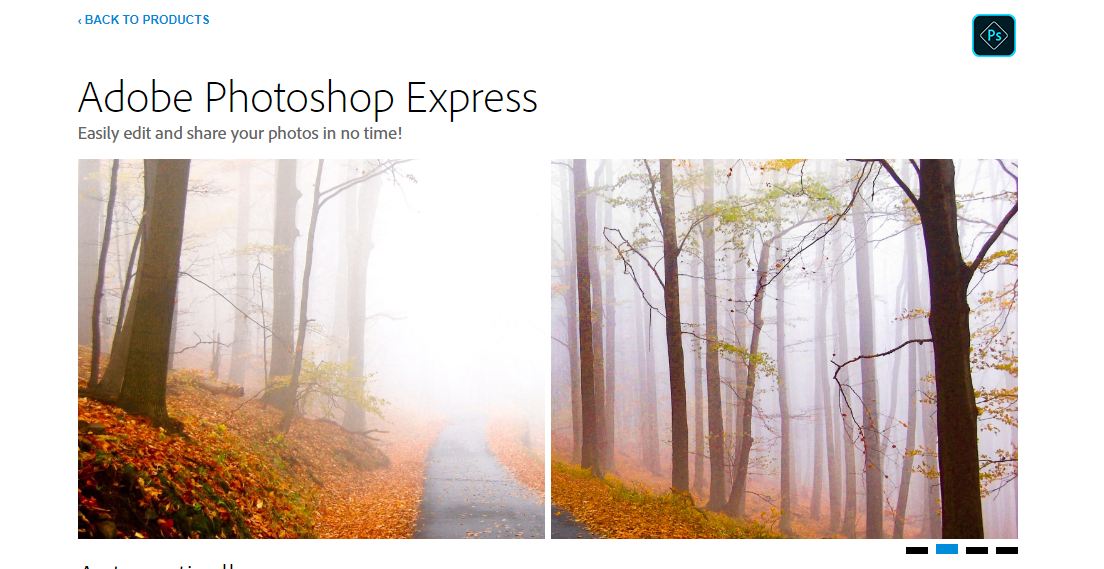 Website chỉnh sửa ảnh trực tuyến Photoshop Express