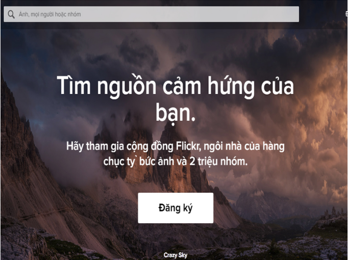 Trang tải ảnh chất lượng cao Flickr